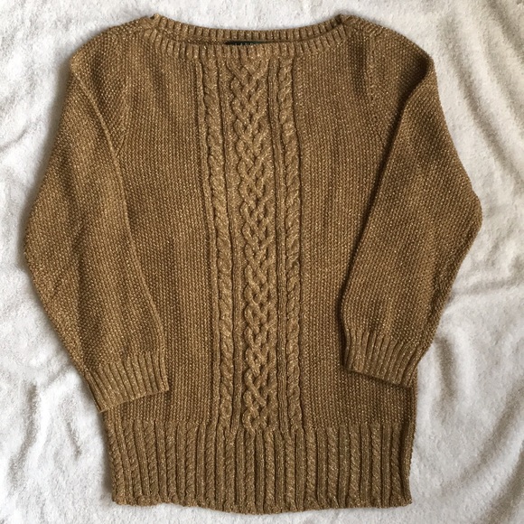 Lauren Ralph Lauren Sweaters - 2/$20 Gold Ralph Lauren metallic sweater, sz M